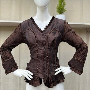 Vintage Patty Angel Boho Corset Top Size Medium